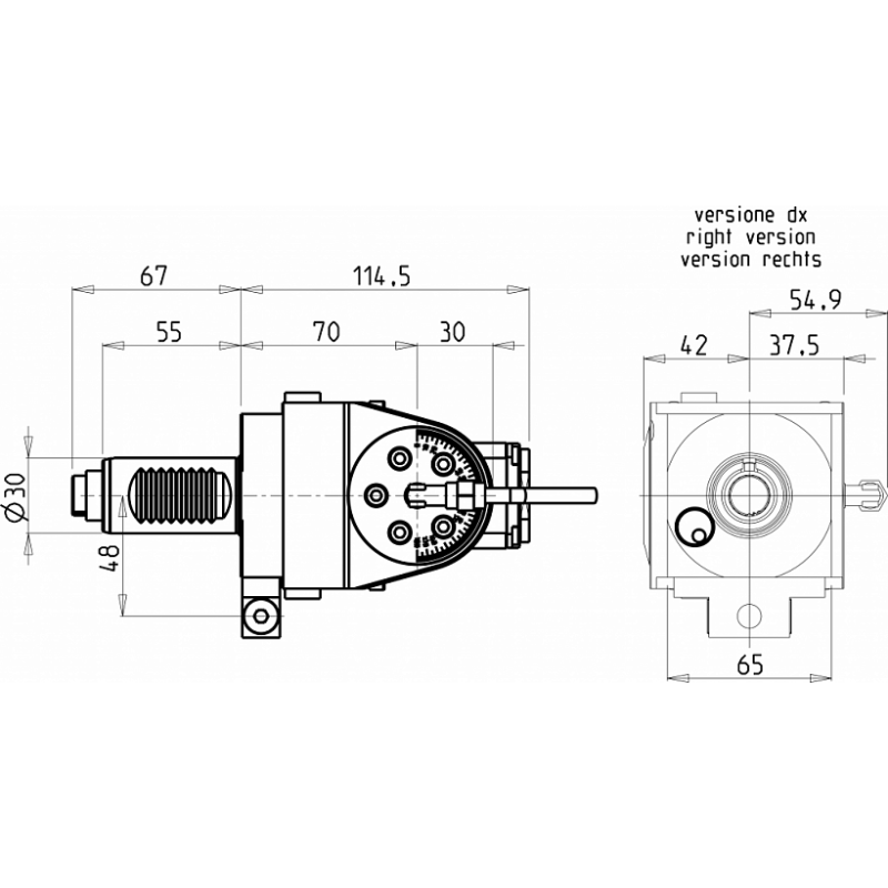 Головка сверлильно фрезерная с регулируеым углом ±90° (SAU0530116) Головка сверлильно фрезерная с регулируеым углом ±90° (SAU0530116)