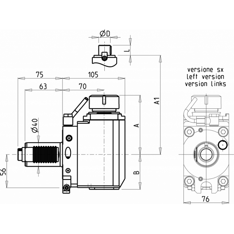 Головка сверлильно фрезерная SAU0841132 Головка сверлильно фрезерная SAU0841132