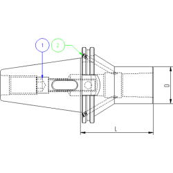 Оправка ISO40 DIN69871 H120 CM1 PUNTE