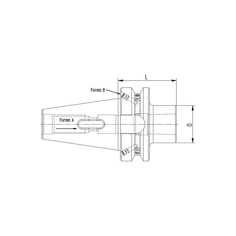 Оправка ISO50 MAS403BT H140 CM2 PUNTE