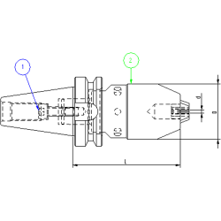 Патрон сверлильный ISO40 MAS403BT P/PUNTA INT.H98 DC13
