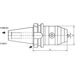 Патрон сверлильный ISO50 MAS403BT M/AUTOS./FORI H95 D16