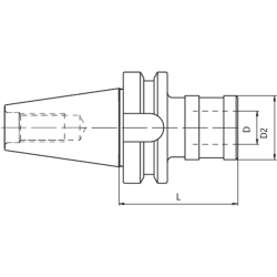 Патрон резьбонарезной ISO40 MAS403BT M/PORTAM/C/R L93 GR.2