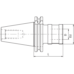 Патрон резьбонарезной ISO40 DIN69871 M/PORTAM/C/R H92 GR.2
