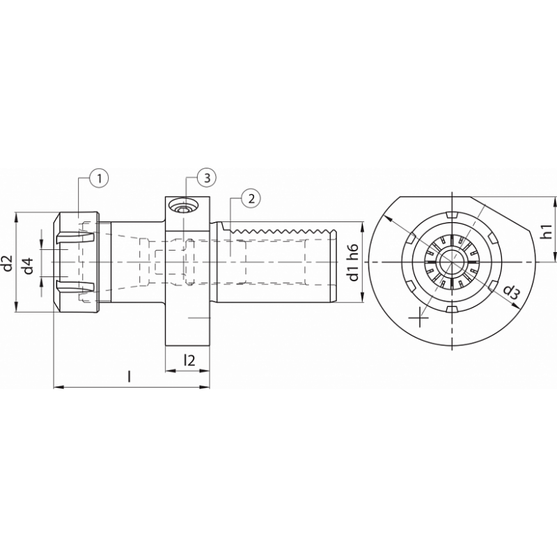 Патрон цанговый PORTAPINZE E4-25X16