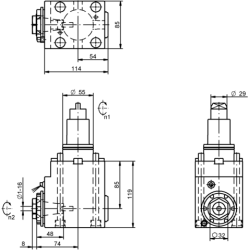 Радиальный приводной блок BMT55-ER25-85
