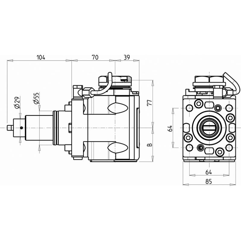 Головка сверлильно-фрезерная MTSK DWO0780240 (DF55MTSK40H70)