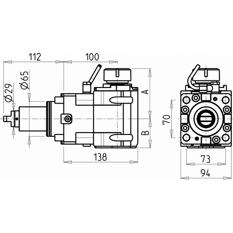 Головка сверлильно фрезерная DWO1140232 (DF65ER32H100) Головка сверлильно фрезерная DWO1140232 (DF65ER32H100)