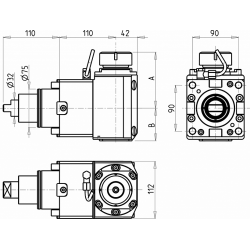 Головка сверлильно-фрезерная DWO1340240 (DF75ER40H110)
