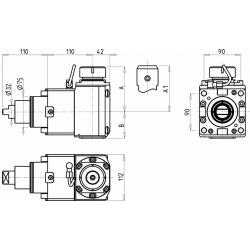 Головка сверлильно-фрезерная DWO1340825 (DF75WLD25H110)