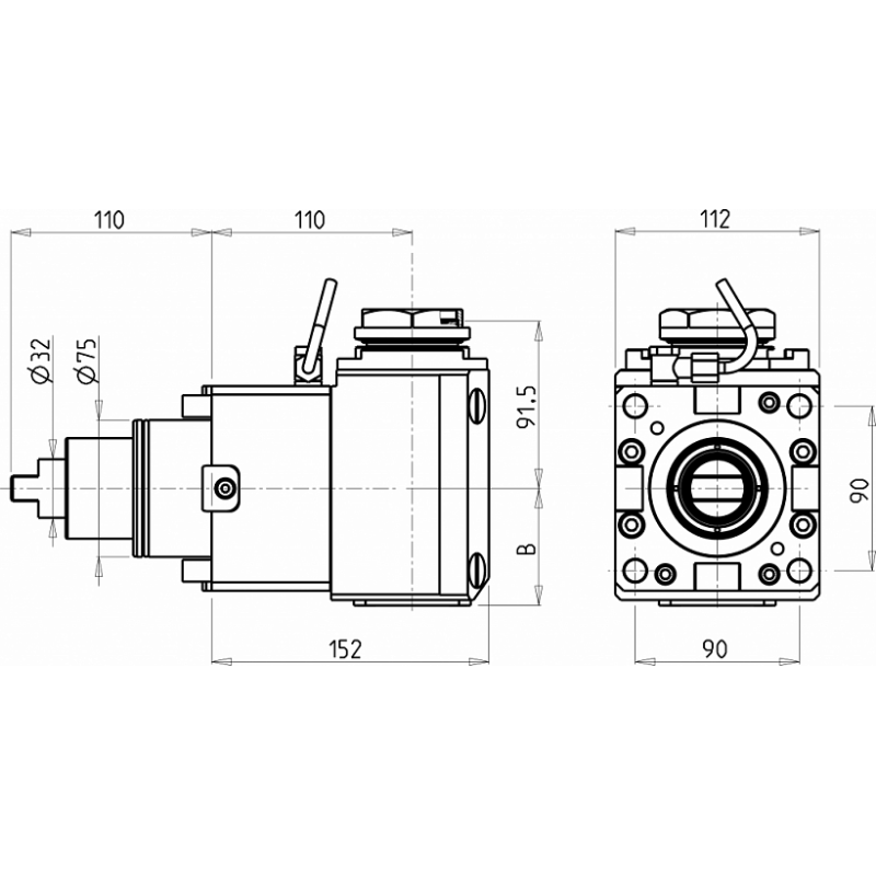 Головка сверлильно-фрезерная DWO2160250 (DF75MTSK50H110) Головка сверлильно-фрезерная DWO2160250 (DF75MTSK50H110)