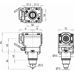 Головка сверлильно-фрезерная DWO2290320 (DF45ERA20H65)