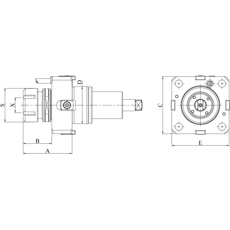 Головка сверлильно-фрезерная DW300-DA65-32 Головка сверлильно-фрезерная DW300-DA65-32
