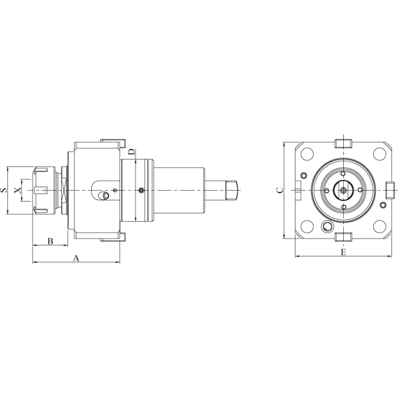 Головка сверлильно-фрезерная DW350-CW-DA75-40 Головка сверлильно-фрезерная DW350-CW-DA75-40