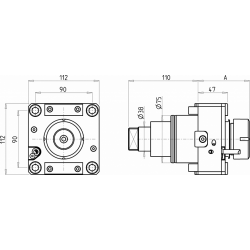 Головка сверлильно фрезерная RAD.BMT75 ER40 I-1:1 (DA75ER40 ex)