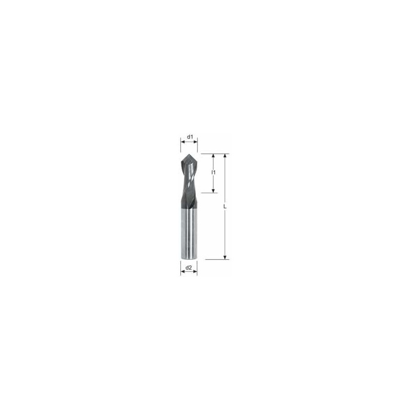 Фреза d 2 мм Z2 90°D.2,0X4X40 Фреза d 2 мм Z2 90°D.2,0X4X40