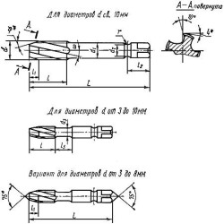 Метчик машинный с винтовыми канавками М 12х1 глухой Р6М5 ГОСТ 17933-72