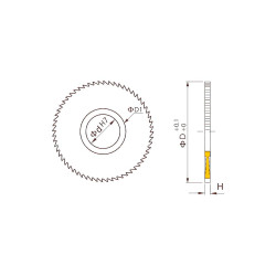 KAA-D25x1xd8-32T-TiAlN Фреза дисковая твердосплавная по металлу