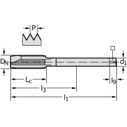 Метчик TC216.UNC3/4-L0-WY80AA