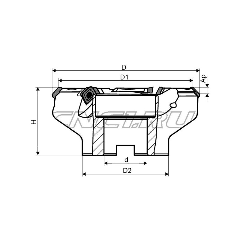 AF02.12A27.080.04 Фреза торцевая насадная