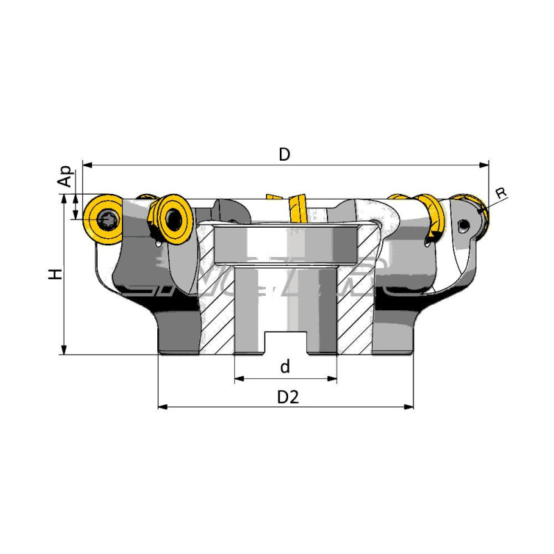 RF01.16B27.080.05 Фреза торцевая насадная