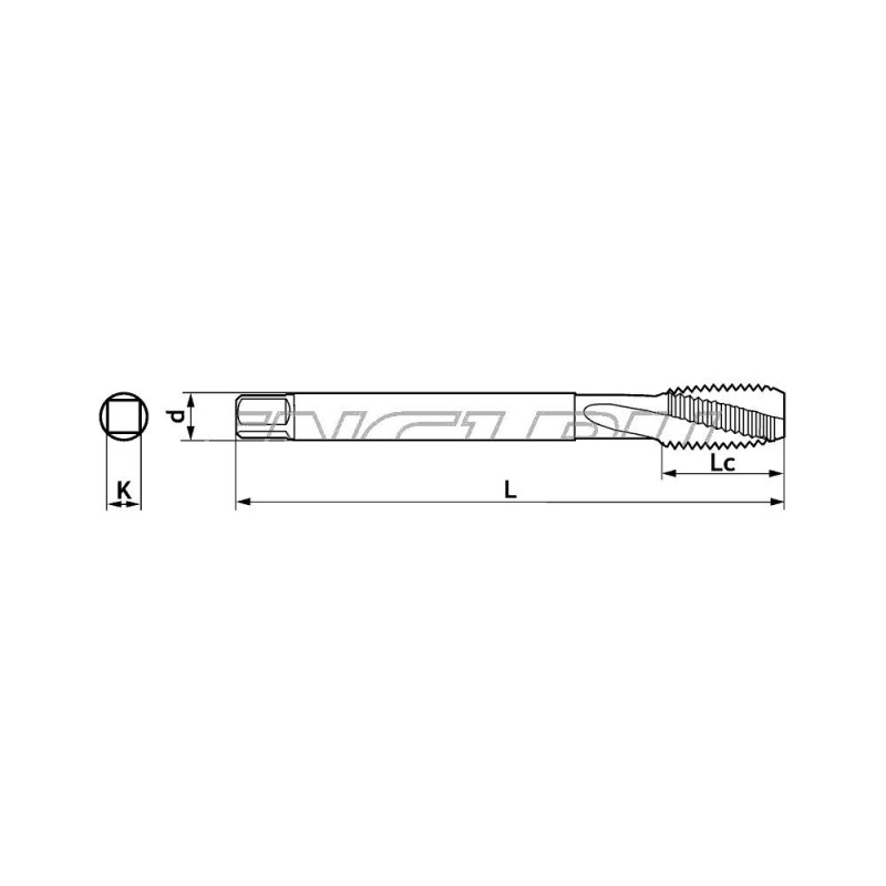 Метчик UNC 5/8 - 11tpi, 38°, TiCN-C