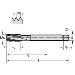 Метчик TC122-M16-L0-WW60BC