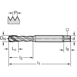 Метчик TC121-M4-C0-WW60RG