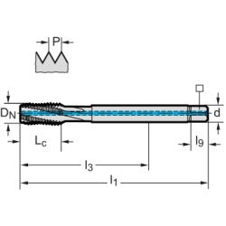 Метчик TC122-M16-L1-WW60BC