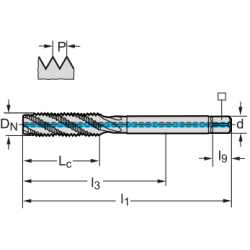 Метчик TC120-M16-L1-WW60AG