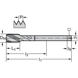 Метчик A234502S-UNF3/4