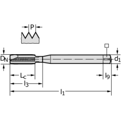 Метчик 2121763-M6X0.75