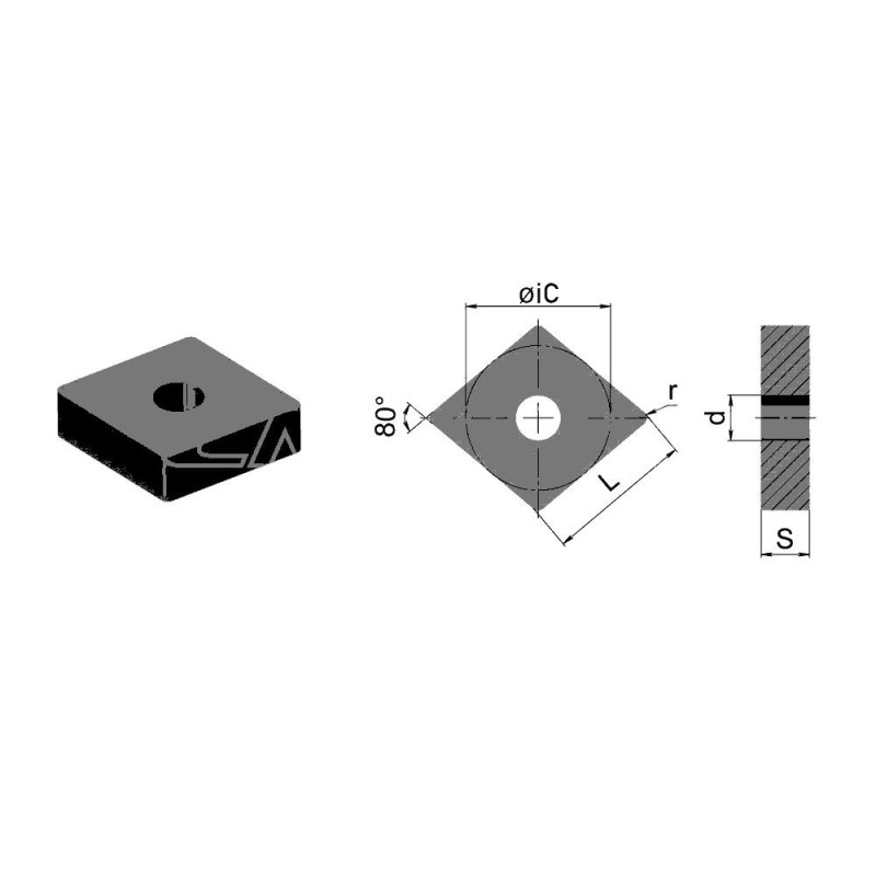 CNMA160612-WS6115 Пластина токарная