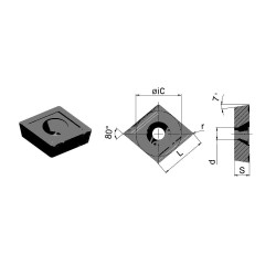 CCMT09T308-HMP-HR82512 Пластина токарная