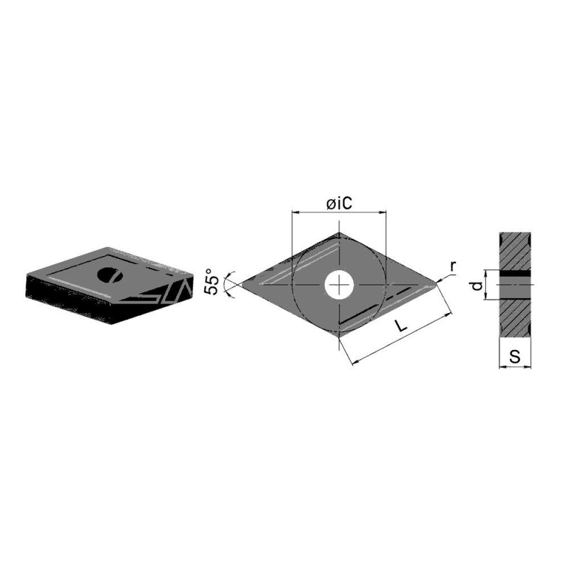 DNMG150408-BF-WS7125 Пластина токарная