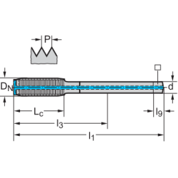 Метчик TC420-M8X1-L2-WW60AD