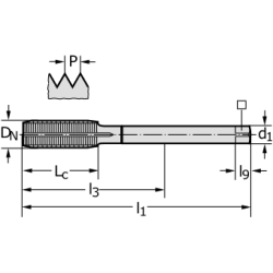 Метчик TC410-M14X1.5-NE-WY80AD