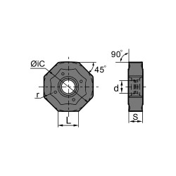 ONHU08T508-PM-YBC302 Пластина фрезерная