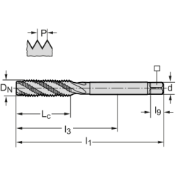 Метчик TC120-M16-L0-WW60AG