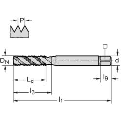 Метчик TC120-M6-C0-WW60AG