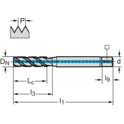 Метчик TC120-M10-C1-WW60AG