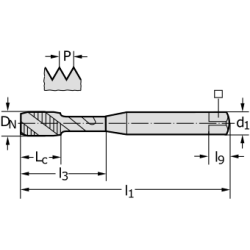 Метчик P21519-M2.5X0.35