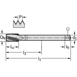 Метчик 23466-UNF1/2