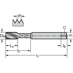 Метчик A224003S-UNC1/4