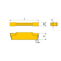 JSMN500-TC-1020 Пластина отрезная, канавочная