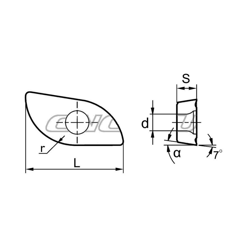 XPHT16R0803-GM-YBG302 Пластина фрезерная