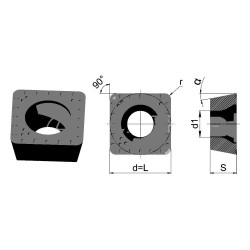 SPGT060204-PM-YBG205 Пластина для сверла
