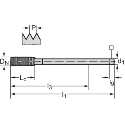 Метчик TC420-M12-LH-WW60AD
