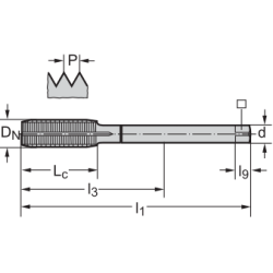 Метчик TC430-M12-L6-WW60AD