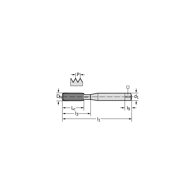 Метчик TC410-UNF6-C6-WY80AD